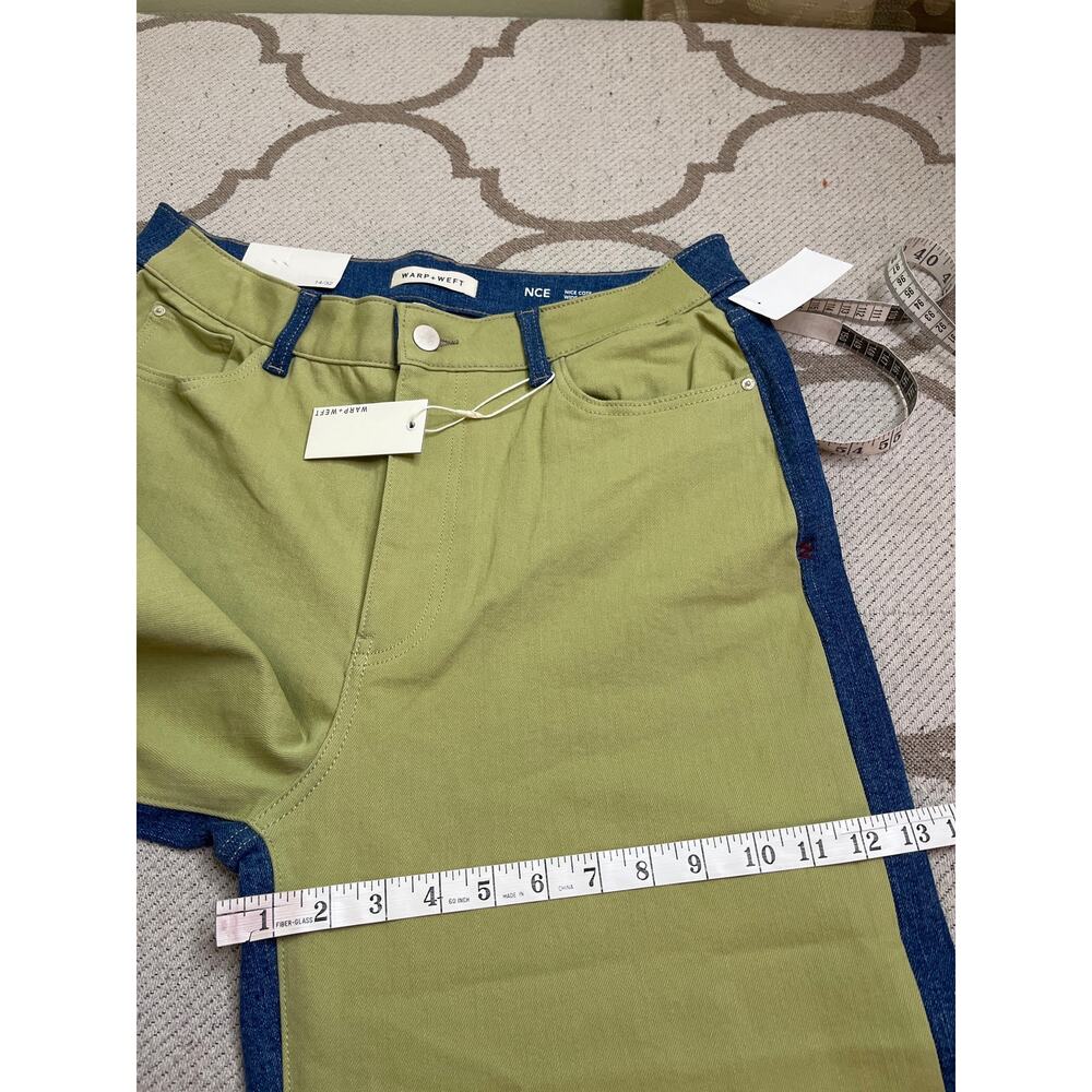 Warp + Weft NCE Nice Cote Wide Leg Two-Tone Two-Faced Jeans Size 14/32 MSRP $98 - Picture 9 of 15